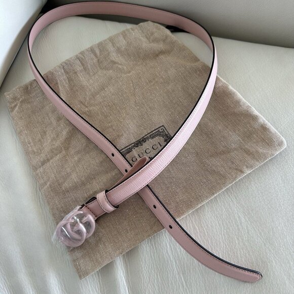 NEW GUCCI BELT Pink Marmont GG Leather 409417 Sz 95 Cm 38 In - Picture 5 of 7